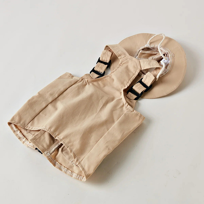 Dog workwear jacket pocket and strap detail