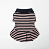 Dog Striped Knit Shirt Dress | Thick Knit School-Style Pet Dress | OEM Manufacturer