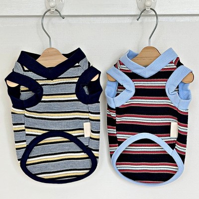 Dog Striped Knit Vest | High-Stretch V-Neck Pet Apparel for All-Season Layering | Private Label Pet Apparel Manufacturer