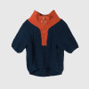 Wholesale Half-Zip Dog Sweater with Contrast Collar and Back Pocket