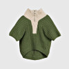 Wholesale Half-Zip Dog Sweater with Contrast Collar and Back Pocket