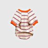 Dog Striped Pocket T-Shirt | Soft Jersey Pet Tee for Casual Everyday Wear | Custom Pet Apparel Supplier