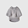 Custom Short-Sleeve Dog Hoodie with Snap Placket and Back Pocket