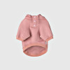 Custom Short-Sleeve Dog Hoodie with Snap Placket and Back Pocket