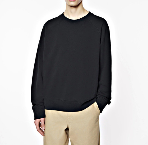 Oversized Raglan Sleeve Sweatshirt | Solid Fleece Crew-Neck Pullover with Ribbed Trim | Custom Sweatshirt Supplier