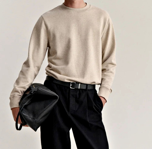 Regular Fit Crew Neck Sweatshirt | Soft Fleece Pullover with Ribbed Trim for Casual Daily Wear | Wholesale Sweatshirt Manufacturer