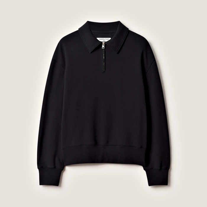 Half Zip Polo Sweatshirt | Soft Fleece Pullover with Knit Collar for Comfortable Everyday Wear | Private Label Sweatshirt Factory