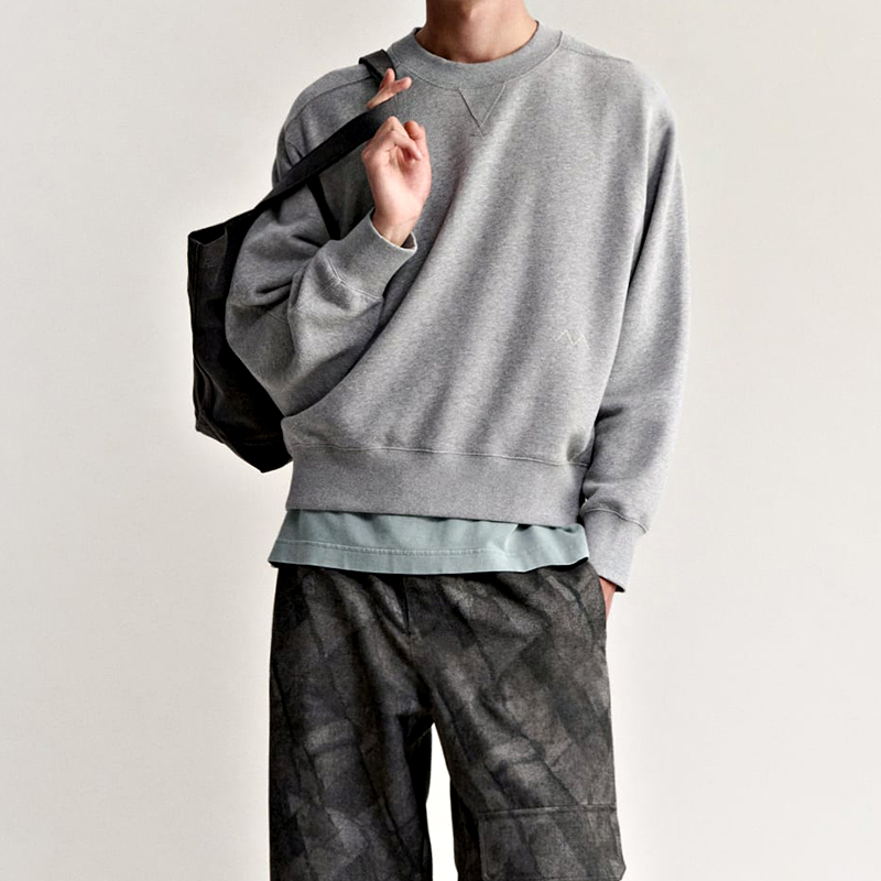 Relaxed fit crew neck sweatshirt front