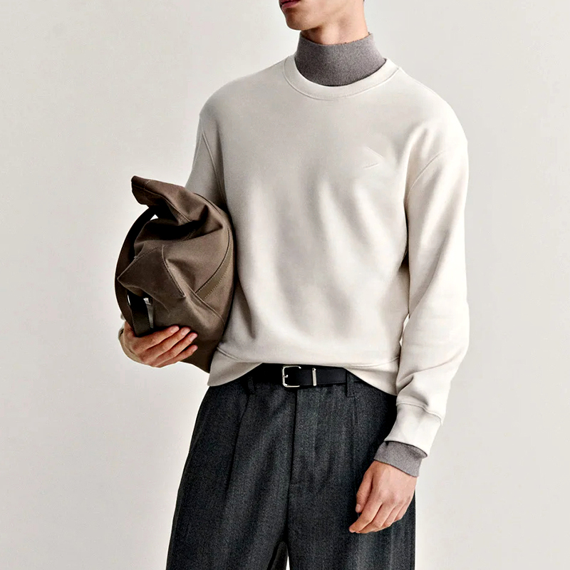 Comfortable relaxed fit crew neck sweatshirt front