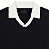 Women's Cropped Color-Block Ribbed Sweatshirt | Relaxed Cropped Pullover with Contrast Rib Trim | Cropped Sweatshirt Manufacturer
