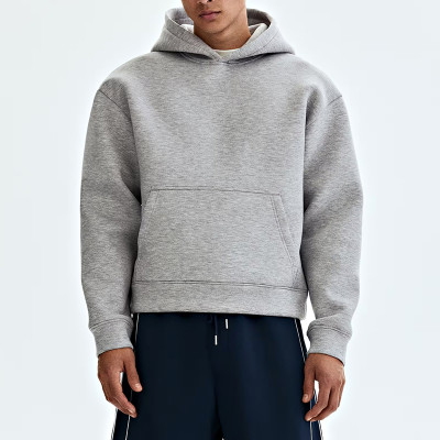 Relaxed Double-Layer Hood Pullover | Drop-Shoulder Kangaroo-Pocket Hoodie with Wide Rib Trim | Wholesale Hoodie Supplier