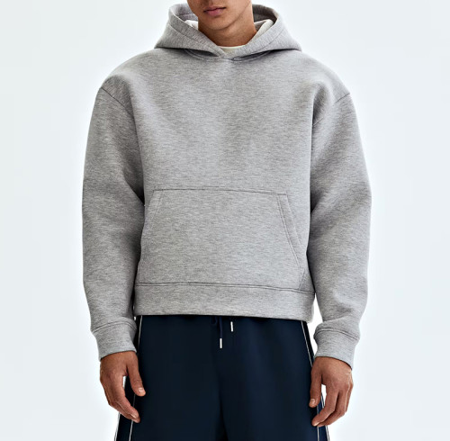 Relaxed Double-Layer Hood Pullover | Drop-Shoulder Kangaroo-Pocket Hoodie with Wide Rib Trim | Wholesale Hoodie Supplier