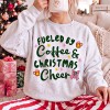 Women's Coffee Christmas Crewneck Sweatshirt with Double Needle Stitching and Ribbed Trims Private Label Christmas Crewneck Manufacturer