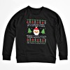 Fun Christmas Lightweight Raglan Sleeve Sweatshirt with Slim Fit and 1x1 Spandex Rib Custom Crewneck Manufacturer