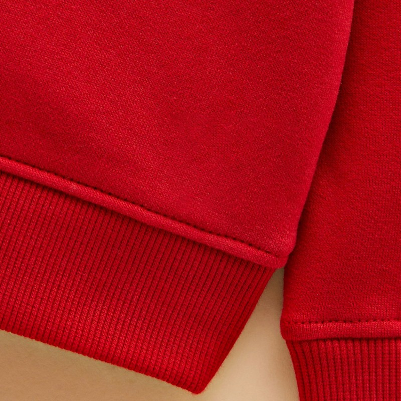 Front of the regular-fit printed crewneck sweatshirt showing the clean chest print area