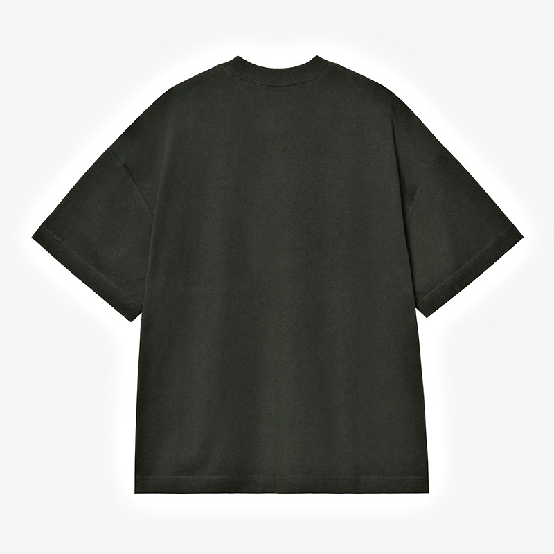 Chest pocket detail on utility workwear T-shirt