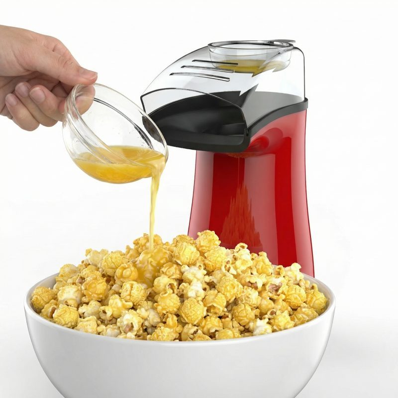 Fresh popcorn at home kitchen