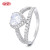 Custom 925 Sterling Silver Heart Rings | Hypoallergenic Zircon Ring | Jewelry Manufacturer