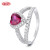 Custom 925 Sterling Silver Heart Rings | Hypoallergenic Zircon Ring | Jewelry Manufacturer