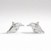 Baiji Dolphin Relief Earrings | for Ocean Lovers | 925 Silver | CZ / Moissanite | Hengdian Silver