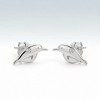 Baiji Dolphin Relief Earrings | for Ocean Lovers | 925 Silver | CZ / Moissanite | Hengdian Silver