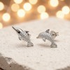 Baiji Dolphin Pavé Earrings | 925 Sterling Silver | CZ / Moissanite | Bespoke | Hengdian Silver