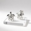 Hawksbill Turtle Relief Earrings | for Conservation Gifts | 925 Silver | CZ / Moissanite