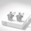 Hawksbill Turtle Pavé Earrings | 925 Silver | CZ / Moissanite | Tailored | Hengdian Silver