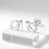 Hawksbill Turtle Line Earrings | 925 Silver | CZ / Moissanite | Custom-Made | Hengdian Silver