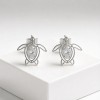 Emperor Penguin Pavé Earrings | 925 Silver | CZ / Moissanite | ODM | Hengdian Silver