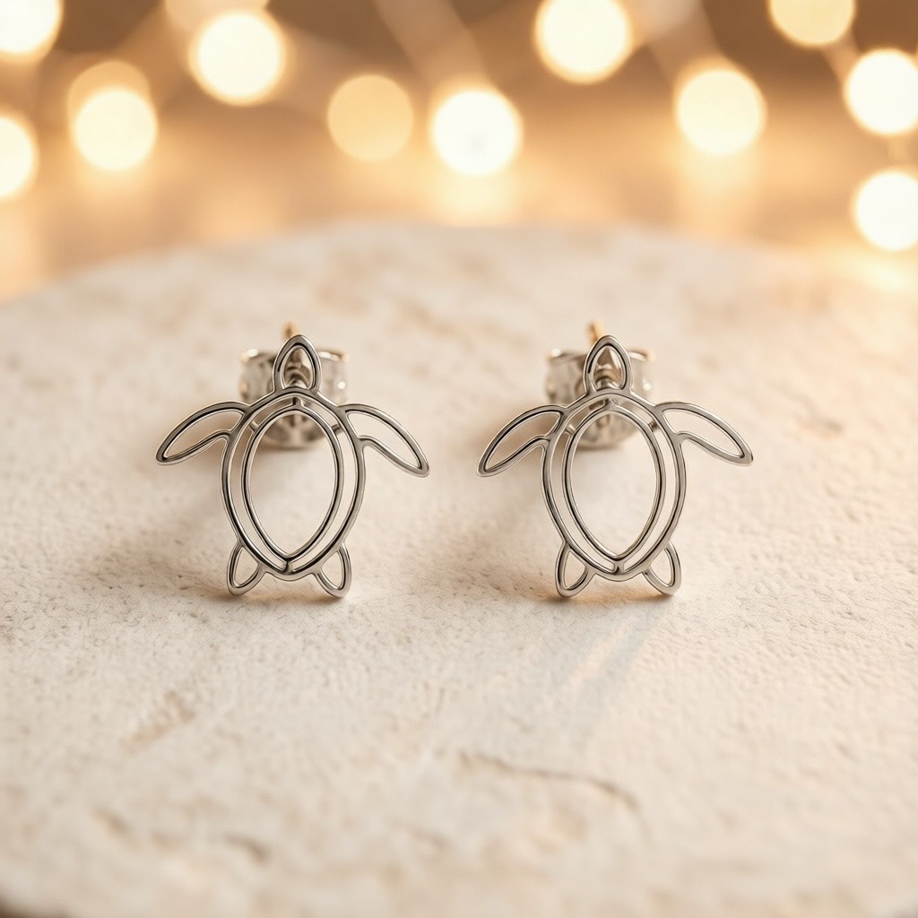 Emperor Penguin Stone Pavé earrings detail view