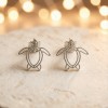 Emperor Penguin Pavé Earrings | 925 Silver | CZ / Moissanite | ODM | Hengdian Silver