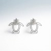 Emperor Penguin Pavé Earrings | 925 Silver | CZ / Moissanite | ODM | Hengdian Silver