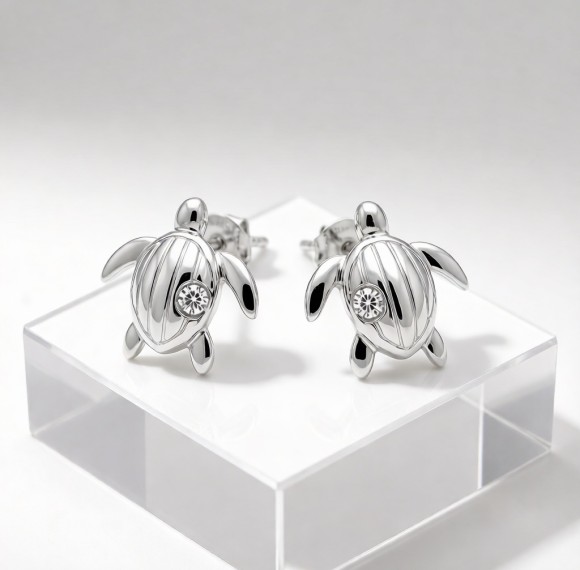 Emperor Penguin Line Earrings | for Bridesmaid Sets | 925 Silver | CZ / Moissanite | Hengdian Silver