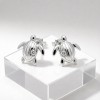 Emperor Penguin Line Earrings | for Bridesmaid Sets | 925 Silver | CZ / Moissanite | Hengdian Silver