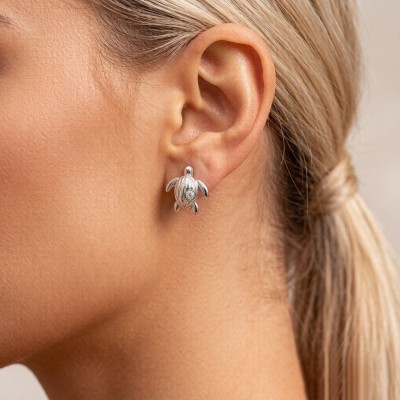 Emperor Penguin Line Earrings | for Bridesmaid Sets | 925 Silver | CZ / Moissanite | Hengdian Silver
