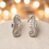 Tiger-tail Seahorse Relief Earrings | 925 Silver | CZ / Moissanite | Bespoke | Hengdian Silver
