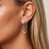 Tiger-tail Seahorse Line Earrings | for Personalized Gifts | 925 Silver | CZ / Moissanite