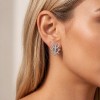 Staghorn Coral Pavé Earrings | 925 Silver | CZ / Moissanite | for Daily Wear | Hengdian Silver
