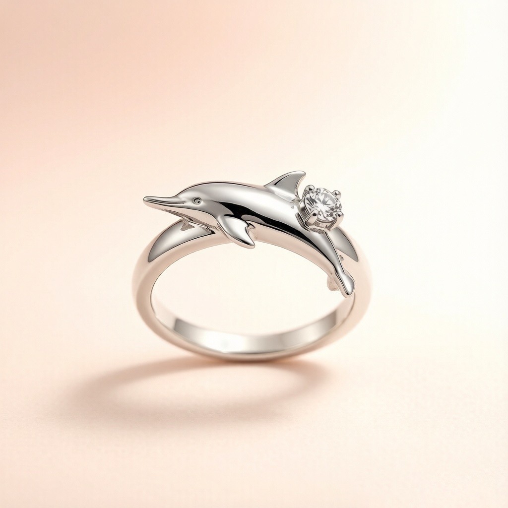 Baiji Dolphin Layered Relief rings scene rendering 3