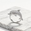 Baiji Dolphin Pavé Rings | for Statement Looks | 925 Silver | CZ / Moissanite | Hengdian Silver