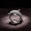 Baiji Dolphin Pavé Rings | for Statement Looks | 925 Silver | CZ / Moissanite | Hengdian Silver