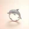 Baiji Dolphin Pavé Rings | for Statement Looks | 925 Silver | CZ / Moissanite | Hengdian Silver