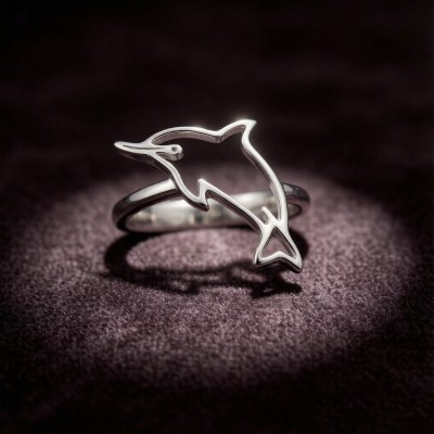 Baiji Dolphin Line Rings | 925 Sterling Silver | CZ / Moissanite | Bespoke | Hengdian Silver