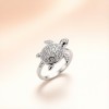 Hawksbill Turtle Pavé Rings | Personalized | for Boutique Collections | 925 Silver | CZ / Moissanite