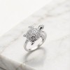 Hawksbill Turtle Pavé Rings | Personalized | for Boutique Collections | 925 Silver | CZ / Moissanite