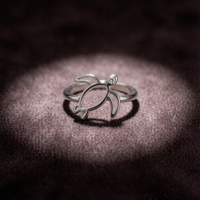 Hawksbill Turtle Line Rings | for Bridesmaid Sets | 925 Silver | CZ / Moissanite | Hengdian Silver