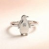 Emperor Penguin Relief Rings | 925 Silver | CZ / Moissanite | for Travel Jewelry | Hengdian Silver