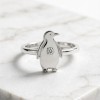 Emperor Penguin Relief Rings | 925 Silver | CZ / Moissanite | for Travel Jewelry | Hengdian Silver