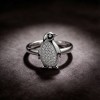 Emperor Penguin Pavé Rings | OEM ODM | for Coastal Chic | 925 Sterling Silver | CZ / Moissanite